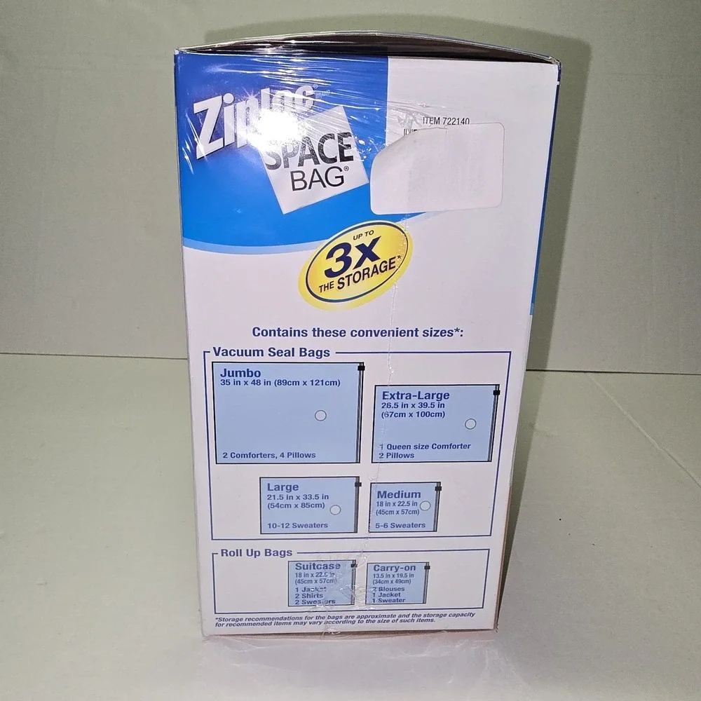 Ziploc Space Bag 15 Bag Super Value Pack Vacuum Seal & Travel Bags 722140